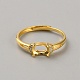 925 Sterling Silver Micro Pave Cubic Zirconia Adjustable Ring Components(STER-WH0004-033G)-1