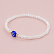 Bracelet extensible perlé mauvais œil au chalumeau pour femme(BJEW-A22-12-15-B)-1