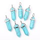 Bullet Dyed Synthetic Turquoise Pointed Pendants(X-G-F295-03A)-3