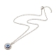 Stainless Steel Evil Eye Pendant Necklace for Women(NJEW-JN03893)-1