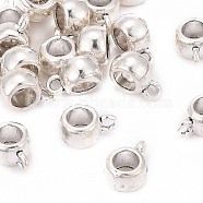 Tibetan Style Hangers, Bail Beads, Lead Free and Cadmium Free, Cup, Antique Silver Color, about 11.5mm long, 8mm wide, 5.5mm thick, 4.8mm inner diameter, hole: 2mm(X-LF10439Y)