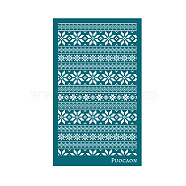 Reusable Polyester Screen Printing Stencil, for Painting on Wood, DIY Decoration T-Shirt Fabric, Snowflake Pattern, 15x9cm(CELT-PW0002-01N)