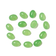 Natural Malaysia Jade Dyed Cabochons, Flat Back Oval, 8x6x3~4.5mm(G-G994-A02-02)