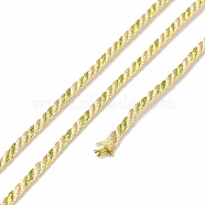 Polycotton Filigree Cord, Braided Rope, with Plastic Reel, for Wall Hanging, Crafts, Gift Wrapping, Pale Goldenrod, 1.5mm, about 21.87 Yards(20m)/Roll(OCOR-E027-02C-18)