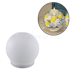 DIY Candle Holder Silicone Molds, Resin Casting Molds, For UV Resin, Epoxy Resin Jewelry Making, Ball, White, 100x95mm, Inner Diameter: 40mm(DIY-B038-03B)