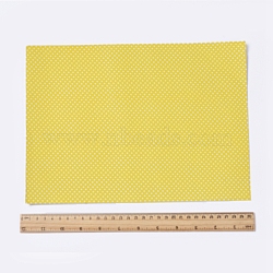 Polka Dot Pattern  Printed A4 Polyester Fabric Sheets, Self-adhesive Fabric, for Garment Accessories, Gold, 30x21.5x0.03cm(DIY-WH0158-63A-03)