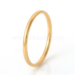 201 Stainless Steel Plain Band Rings, Real 18K Gold Plated, Size 8, Inner Diameter: 18mm(X-RJEW-G107-1.5mm-8-G)