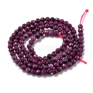 Perles de rubis / corindon rouge naturelles(G-H266-24B)-3