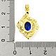Brass Micro Pave Blue Cubic Zirconia Pendants(KK-P263-06D-G)-3