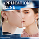 12Pcs 2 Color Brass Pave Clear Cubic Zirconia Cone Stud Earring Findings(DIY-CN0002-78)-5