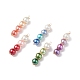 Glass Pearl Round Beads Pendants(PALLOY-JF01879)-1
