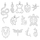 24Pcs 12 Style 201 Stainless Steel Big Pendants and Filigree Joiners Links(STAS-DC0003-01)-1