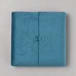 Square Velvet Necklace & Ring Storage Boxes, Jewelry Gift Boxes, Cadet Blue, 18.5x18.5x4.35cm(VBOX-WH0018-01)