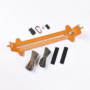 DIY Parachute Cord Bracelet, with Stainless Steel Frame Parachute Cord Jigs, Random Color Parachute Cord, Plastic Clasps, Orange, 38.3x9.8x5.5cm(TOOL-WH0042-03B)