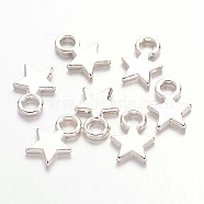 Tibetan Style Alloy Charms, Cadmium Free & Lead Free, Star, Silver, 11x8x1mm, Hole: 2mm, about 3700pcs/1000g(LF0790Y-S-01-RS)
