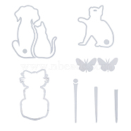 3 Sets 3 Styles PET Cute Pet Waving Tail Wiper Stickers, Reflective Waterproof Car Rear Animal Windshield Wiper Decals for Car Rear Window Decoration, Mixed Shapes, 47~273x20~219x0.2mm, 1 set/style(STIC-FH0001-08)
