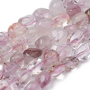 Natural Mixed Quartz Beads Strands, Nuggets, Tumbled Stone, 8~10x8~9x5.5~6mm, Hole: 0.5mm, about 43pcs/strand, 15.55 inch(39.5cm)(G-L493-55)