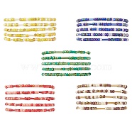 5Pcs Glass Seed Beaded Stretch Bracelets Set, Stackable Bracelets, Mixed Color, Inner Diameter: 2 inch(5.2cm)(BJEW-JB09576)