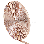5M Flat Imitation Leather Cord, for Pillow Decor, Misty Rose, 5x0.8mm, about 5.47 Yards(5m)/Roll(LC-GF0001-02A-03)