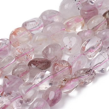Natural Mixed Quartz Beads Strands, Nuggets, Tumbled Stone, 8~10x8~9x5.5~6mm, Hole: 0.5mm, about 43pcs/strand, 15.55 inch(39.5cm)