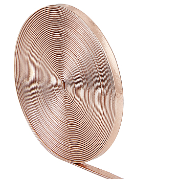 5M Flat Imitation Leather Cord, for Pillow Decor, Misty Rose, 5x0.8mm, about 5.47 Yards(5m)/Roll