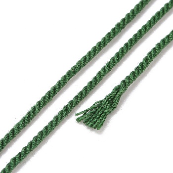 Cotton Cord, Braided Rope, with Paper Reel, for Wall Hanging, Crafts, Gift Wrapping, Sea Green, 1mm, about 32.81 Yards(30m)/Roll