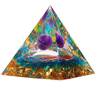 Mixed Color Pyramid Purple Aventurine Decoration