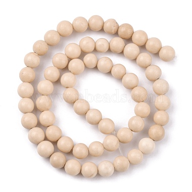Natural Fossil Beads Strands(X-G-E110-6mm-2)-6