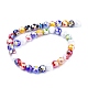 Faceted Round Handmade Millefiori Glass Beads Strands(X-LK-R004-41)-2