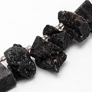 Electroplated Natural Agate Bead Strands, Druzy Agate, Nuggets, Dyed, Black, 22~37x14~17x17~21mm, Hole: 1.5mm, about 8pcs/strand, 5 inch(G-G893-01)