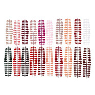 7 Different Size Frosted Solid Color French Short False Nails, Full Fake Nails Tips, for Woman Girls DIY Nail Art Design, Mixed Color, 16.5~25x7~12mm, 28pcs/set(MRMJ-Q124-M)