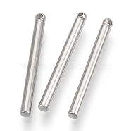 201 Stainless Steel Pendants, Bar/Stick, Stainless Steel Color, 22x2mm, Hole: 0.8mm(STAS-T047-12A)