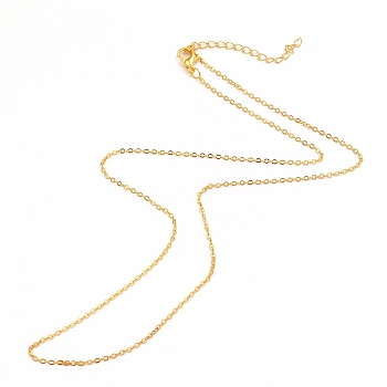 Iron Cable Chain Necklace Making, with Chain Extender & Lobster Claw Clasp, Golden, 20-1/2 inch(52cm), 0.15cm