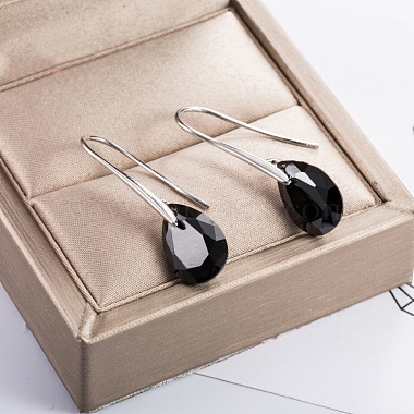 Platinum Tone Stainless Steel Dangle Earrings(EJEW-EE0002-06B)-3