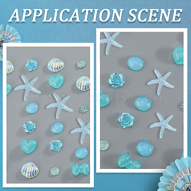 8 Styles Transparent & Opaque Resin Cabochons(RESI-SP0001-08)-6