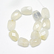 perles naturelles en agate blanc brins(G-T122-01C)-2