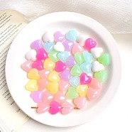 Imitation Jelly Style Acrylic Beads, Heart, Mixed Color, 17mm, about 340pcs/500g(OACR-L016-16)