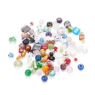 Handmade Lampwork Beads, Assorted Shapes, Mixed Color, 4~20x4~20mm, Hole: 1~2.5mm(LAMP-YW0001-02)