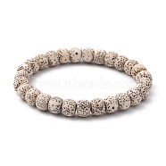 Undyed & Natural Moon and Star Xingyue Bodhi Beaded Stretch Bracelets, Beige, Inner Diameter: 2-1/4 inch(5.7cm), Bead: 8.5x6.5mm(BJEW-JB05467)
