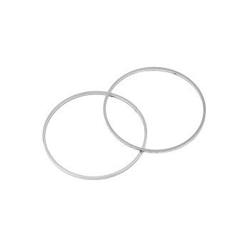 304 Stainless Steel Linking Ring, Stainless Steel Color, 37x1mm, Inner Diameter: 35mm