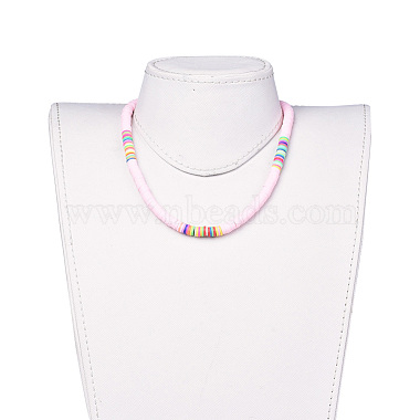 Handmade Polymer Clay Heishi Beaded Necklaces(NJEW-JN02448-02)-4