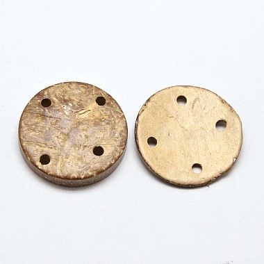 Dyed Flat Round 4-Hole Coconut Buttons(BUTT-P008-43)-2