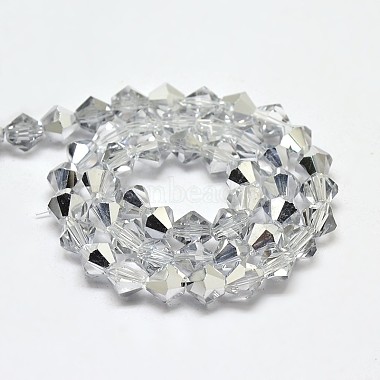 Galvanoplastie facette bicone imitation cristal autrichien perles de verre brins(X-GLAA-F029-3x3mm-B01)-2