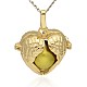 Golden Tone Brass Hollow Heart Cage Pendants(KK-J241-01G)-1