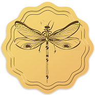 Self Adhesive Gold Foil Embossed Stickers, Medal Decoration Sticker, Dragonfly Pattern, 5x5cm(DIY-WH0211-131)