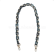 Resin Bag Chains Strap, with Golden Alloy Link and Swivel Clasps, for Bag Straps Replacement Accessories, Prussian Blue, 85x2cm(FIND-H210-01B-F)