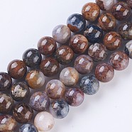 Natural Pietersite Strands, Round, 6mm, Hole: 1mm, about 65pcs/strand, 15.6 inch(39.5cm)(G-O183-06B)