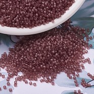 MIYUKI Delica Beads, Cylinder, Japanese Seed Beads, 11/0, (DB0773) Dyed Semi-Frosted Transparent Berry, 1.3x1.6mm, Hole: 0.8mm, about 2000pcs/10g(X-SEED-J020-DB0773)