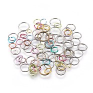 Aluminum and Iron Open Jump Rings, Single Loops, Mixed Color, 18~22 Gauge, 4~10x0.6~1mm(FIND-XCP0002-01)