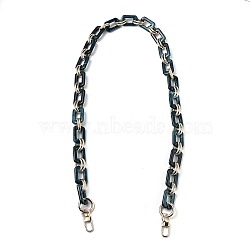 Resin Bag Chains Strap, with Golden Alloy Link and Swivel Clasps, for Bag Straps Replacement Accessories, Prussian Blue, 85x2cm(FIND-H210-01B-F)
